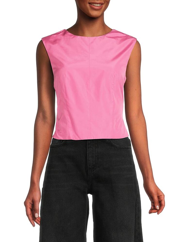 PINKO Women's Ramones Sleeveless Asymmetric Top - Pink Cover