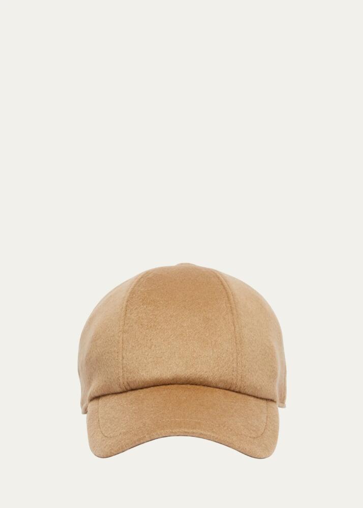 Max Mara Obliqua Cashmere & Leather Newsboy Cap Cover