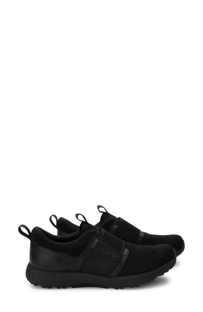 TRAQ by Alegria Volition Sneaker in Black Fabric Cover