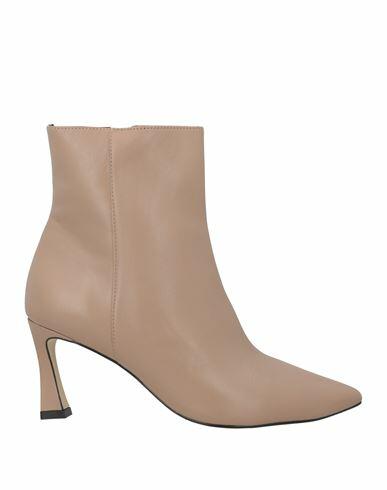 Miss Unique Woman Ankle boots Light brown Leather Cover