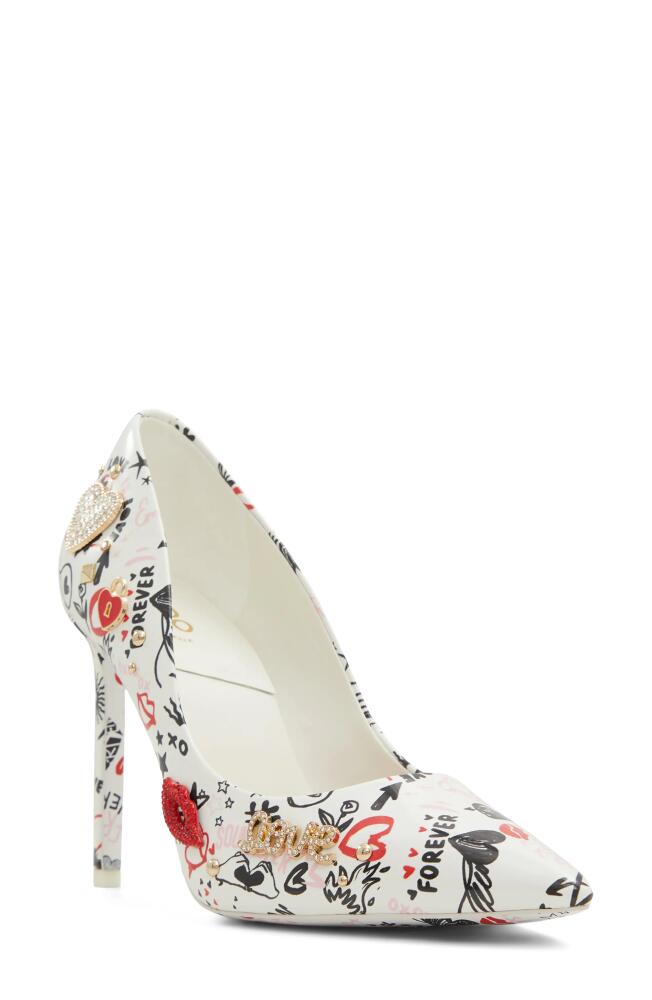 ALDO Stessy 2.0 Pointed Toe Pump in White Multi Cover