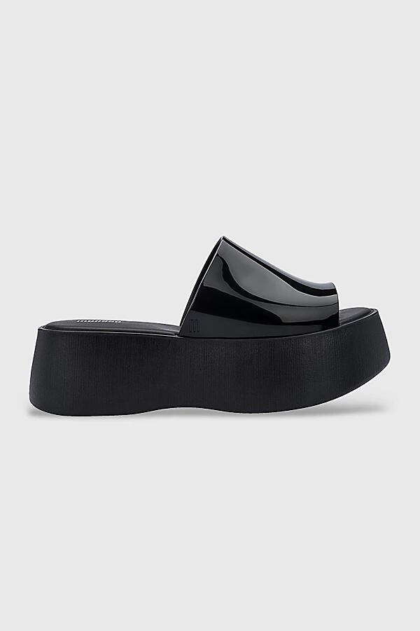 Melissa Becky Jelly Platform Slide in Black Cover