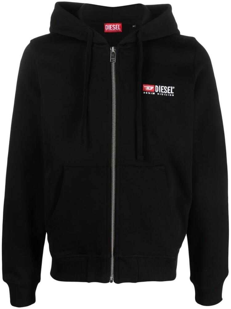 Diesel S-Ginn-Hood-Div zip-up hoodie - Black Cover