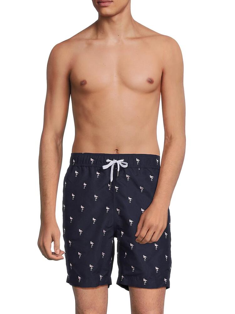 Onia Men's Micro Flamingo Swim Shorts - Deep Navy Cover