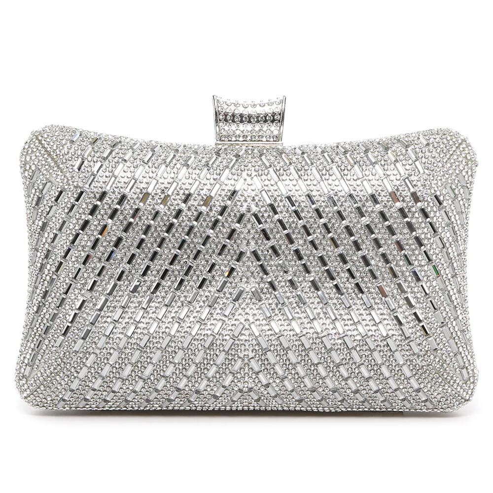 Kelly & Katie Curves Crystal Clutch | Women's | Silver Metallic Cover