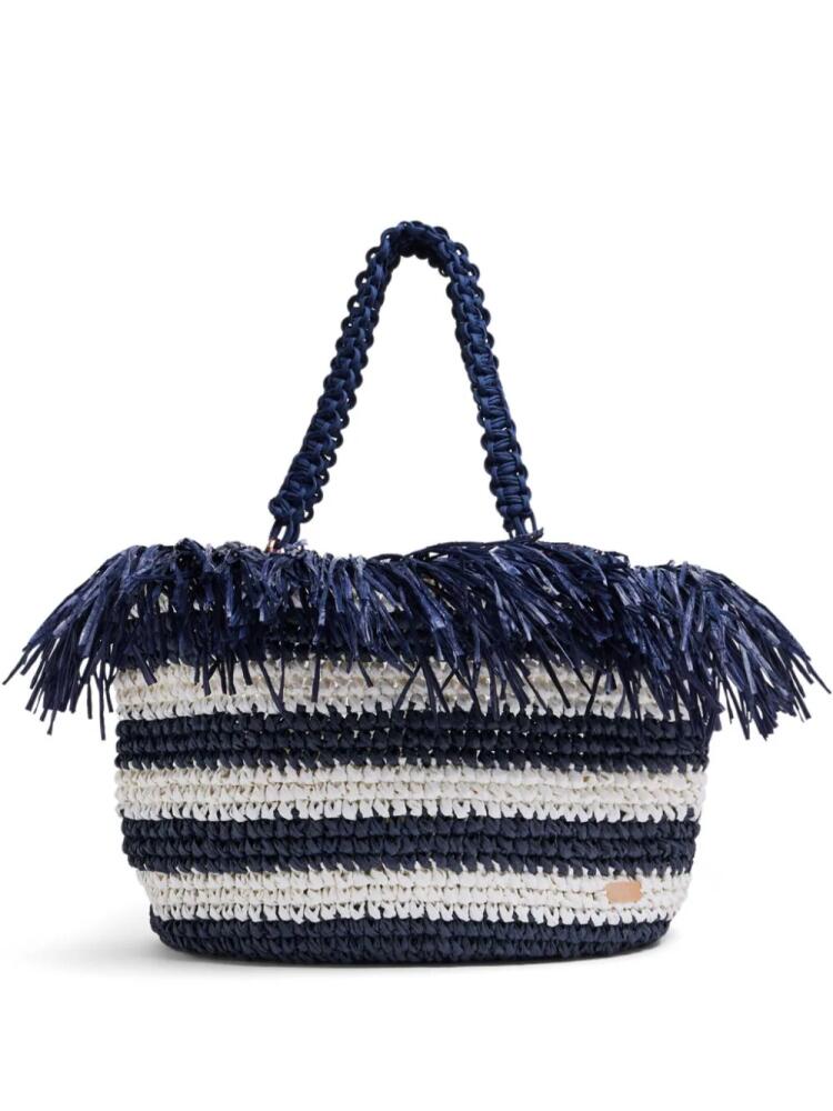 0711 Malibu fringe-detail bag - Blue Cover