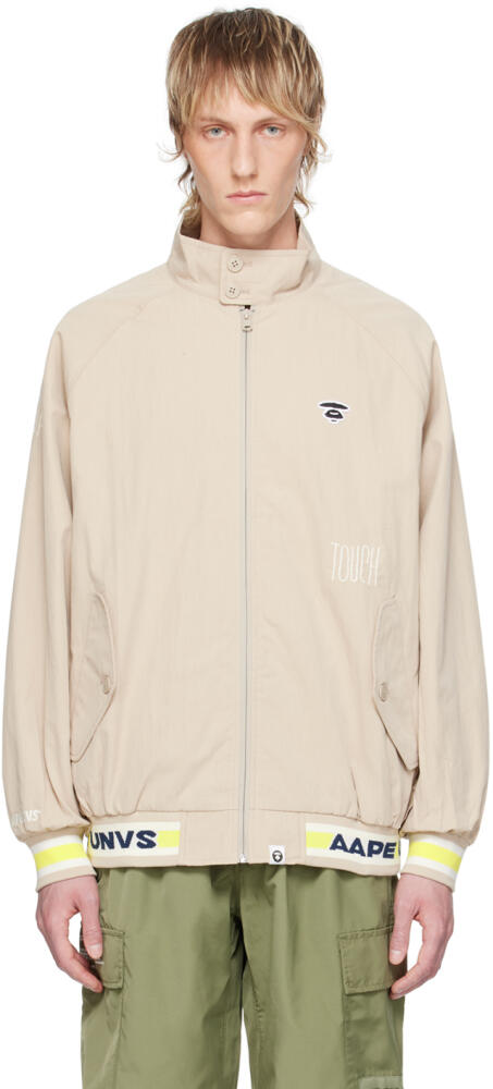 AAPE by A Bathing Ape Beige Lightweight Bomber Jacket Cover