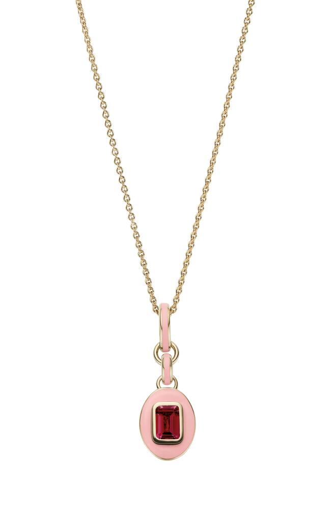 Cast The Stone Charm Necklace in Pink Tourmaline Cover