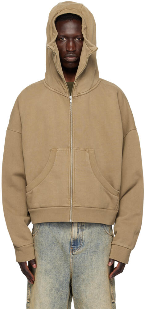 Entire Studios Beige Full Zip Hoodie Cover