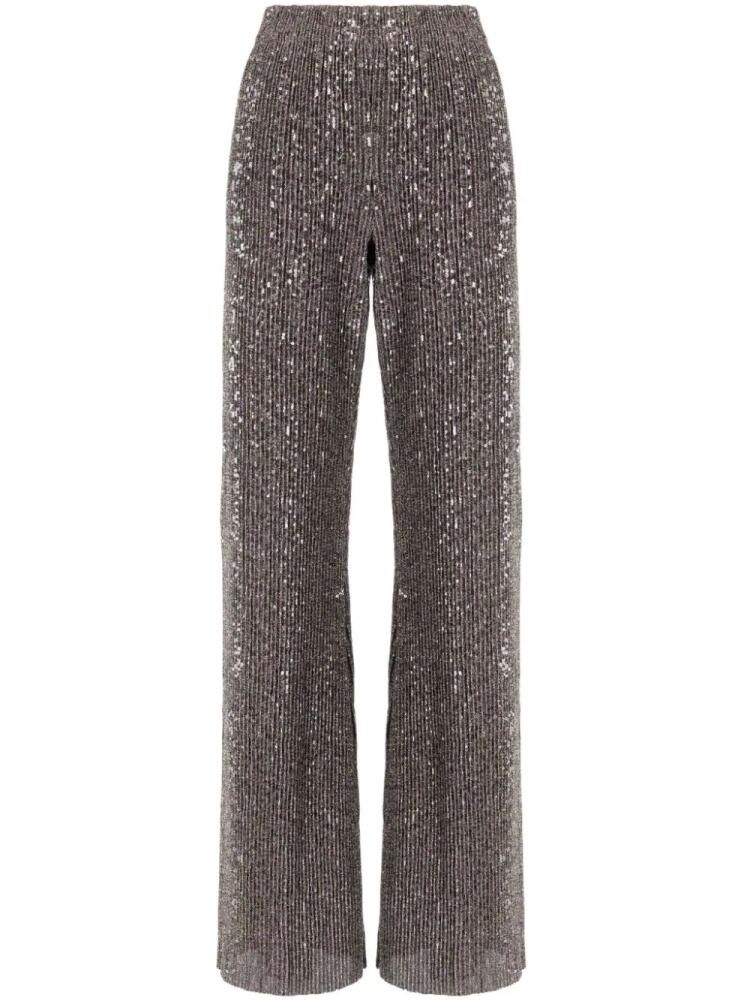 Stine Goya Markus sequinned wide-leg trousers - Metallic Cover