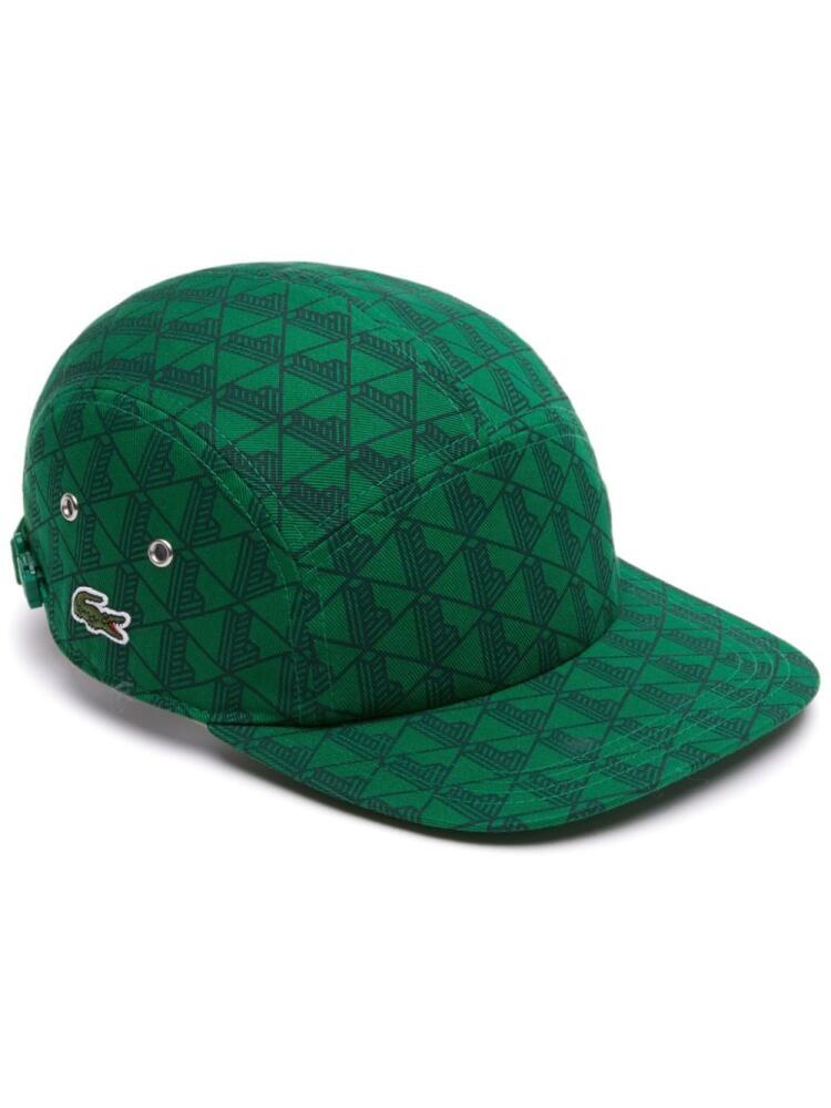 Lacoste monogram-print organic cotton cap - Green Cover