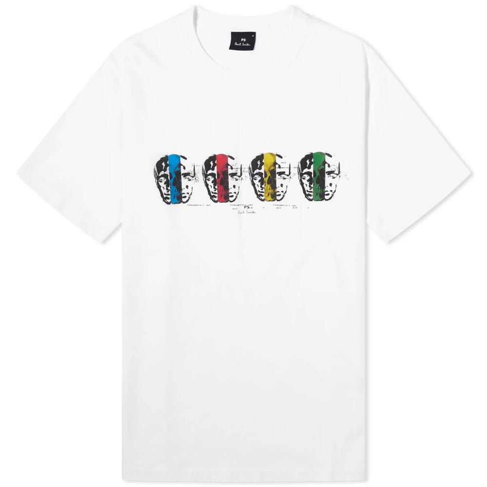 Paul Smith Men's Faces T-Shirt in White Cover