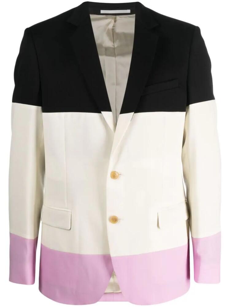 Walter Van Beirendonck Sharp colour-block blazer - Black Cover