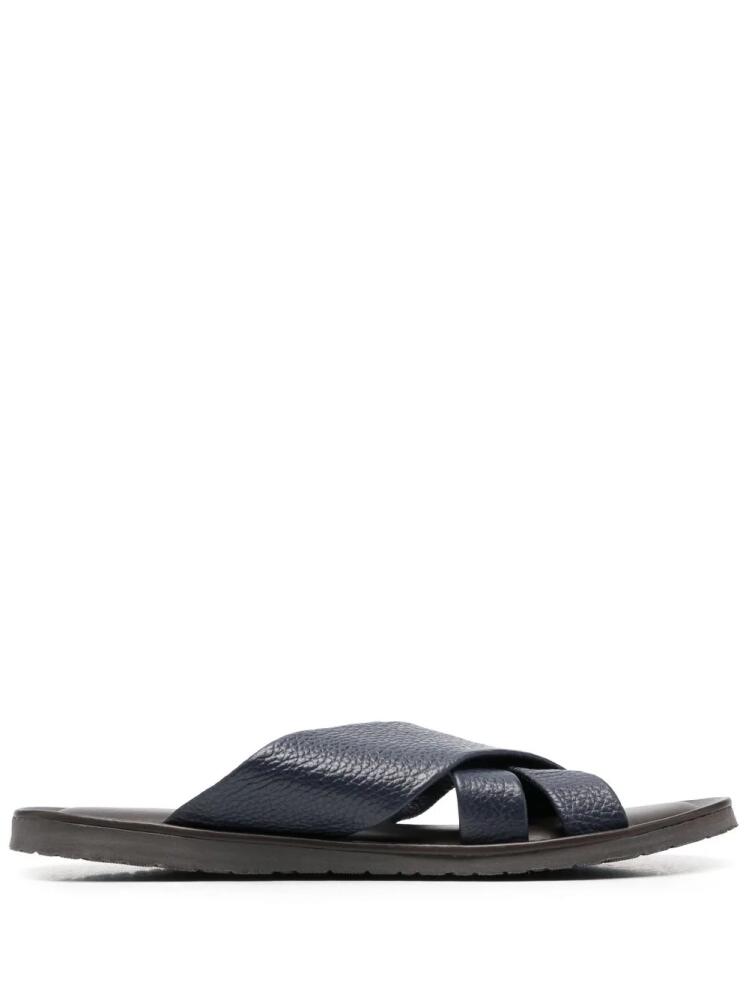 Corneliani Waikiki Beach leather sandals - Blue Cover