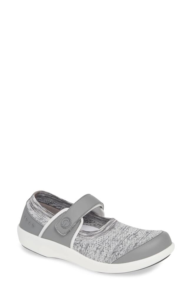 TRAQ by Alegria Qutie Mary Jane Flat in Soft Grey Leather Cover