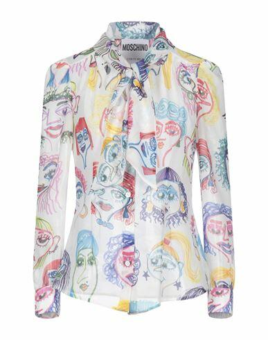 Moschino Woman Shirt White Silk, Acetate, Polyamide Cover