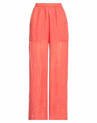 Nude Woman Pants Tomato red Linen Cover