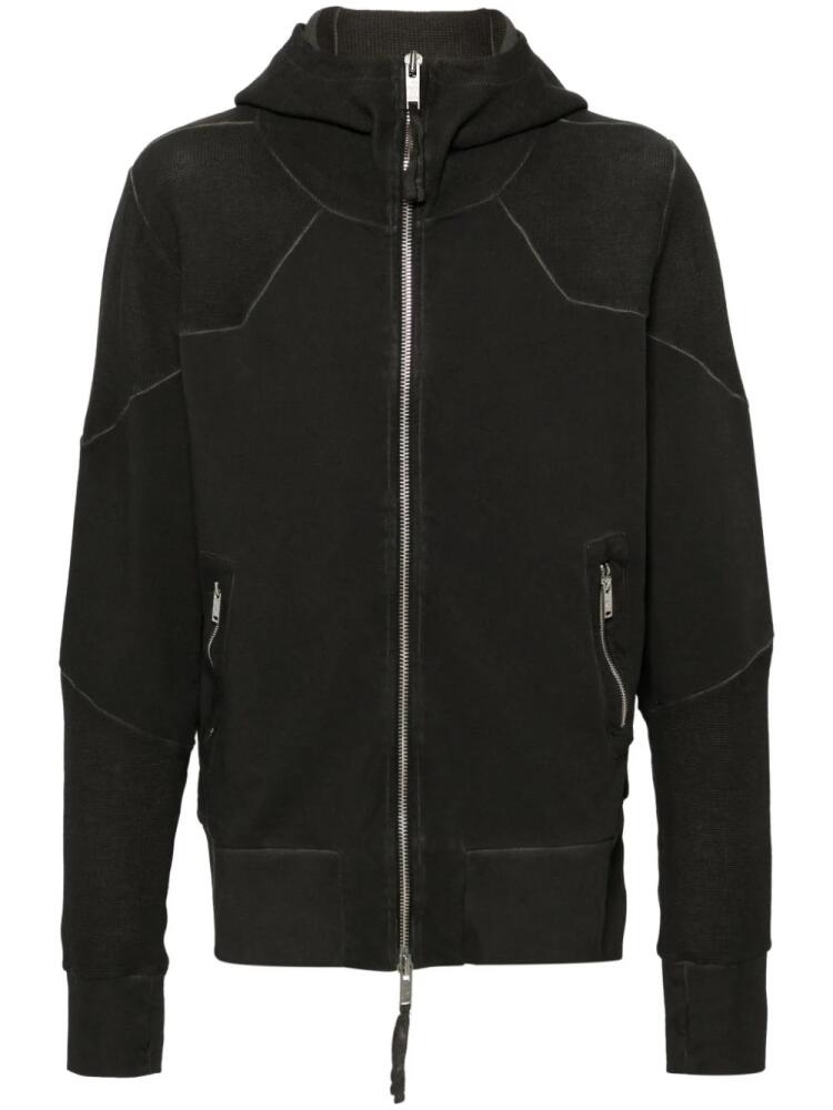 Thom Krom panelled hooded jacket - Black Cover