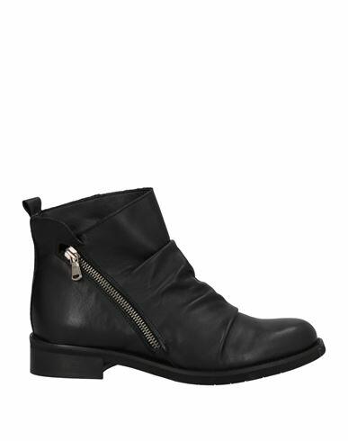 Divine Follie Woman Ankle boots Black Leather Cover