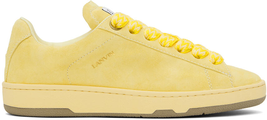 Lanvin Yellow Suede Curb Lite Sneakers Cover