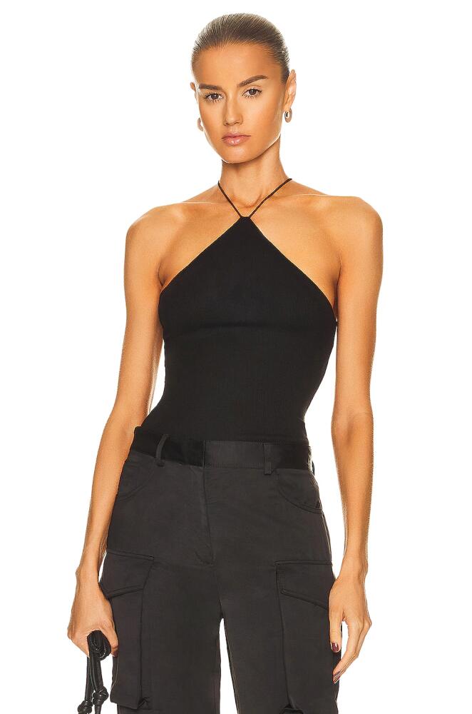 Enza Costa Stretch Silk Knit Halter Tank in Black Cover