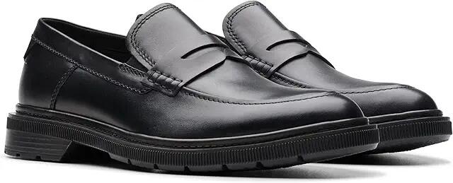 Clarks Burchill Penny (Black Leather) Men's Lace Up Wing Tip Shoes Cover