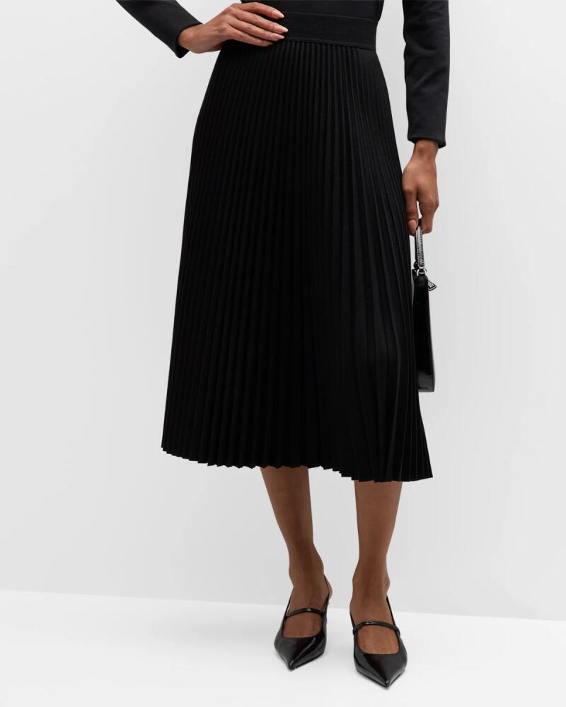 Theory Pleated Flannel Combo Midi Skirt Cover