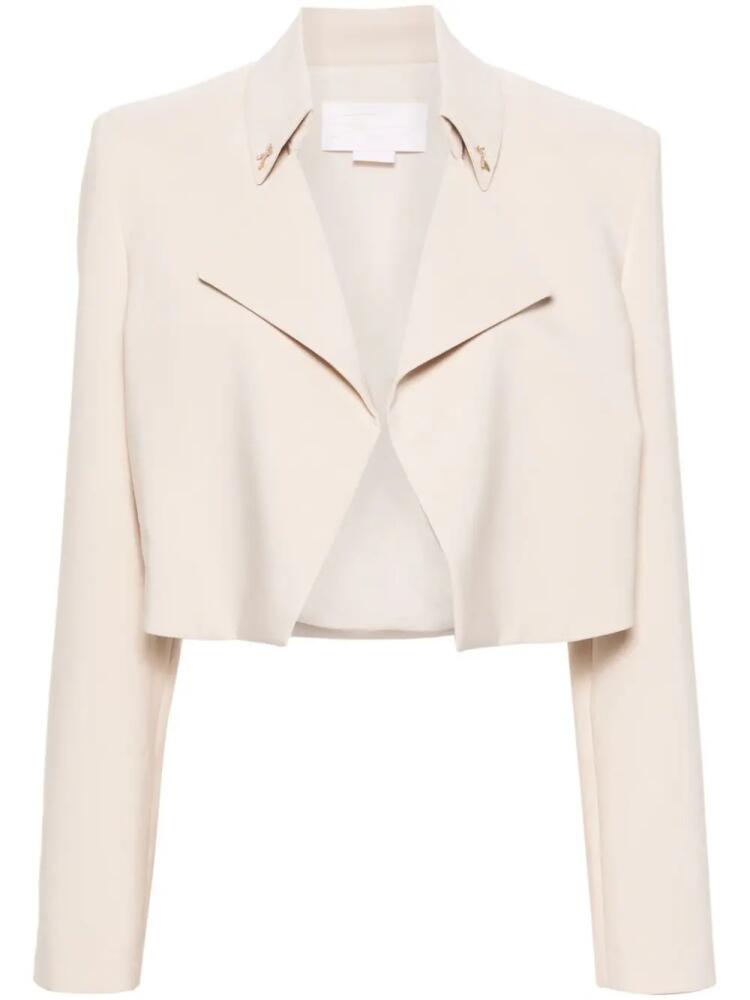 Genny cropped cady blazer - Neutrals Cover