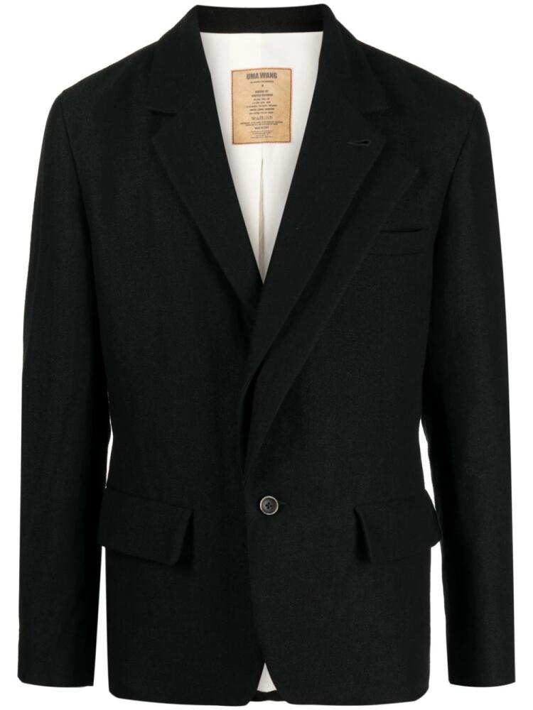 Uma Wang Jerrion notched-lapels blazer - Black Cover