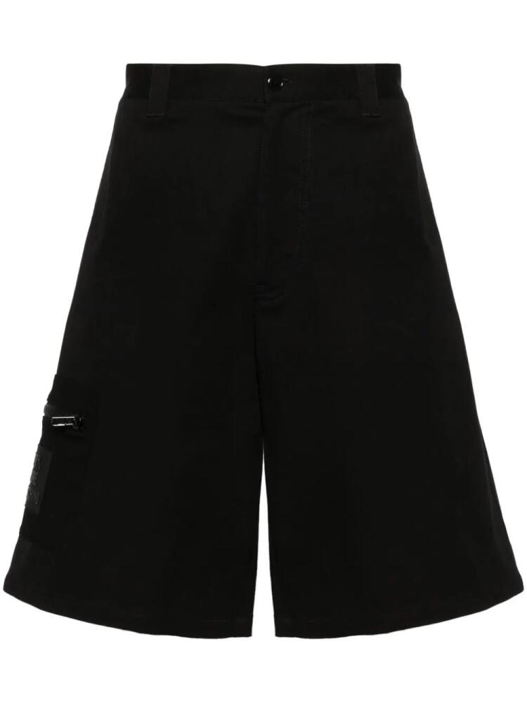 Moschino logo-appliqué bermuda shorts - Black Cover