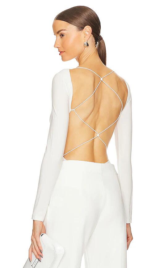 SANS FAFF Cross Back Bodysuit in White Cover