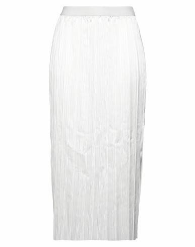 Roberto Collina Woman Midi skirt White Polyester, Elastane Cover