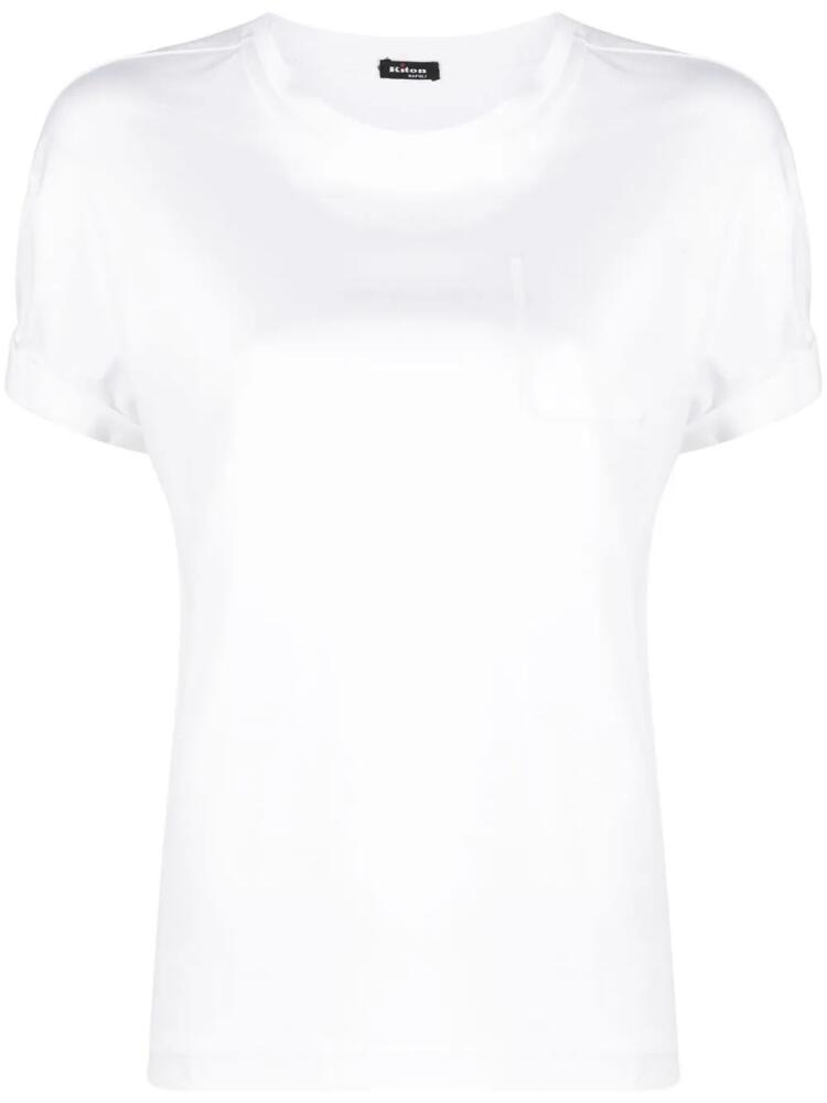 Kiton faux-pocket cotton T-shirt - White Cover