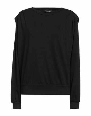 Lanston Sport Woman Sweatshirt Black Rayon, Polyester, Elastane Cover