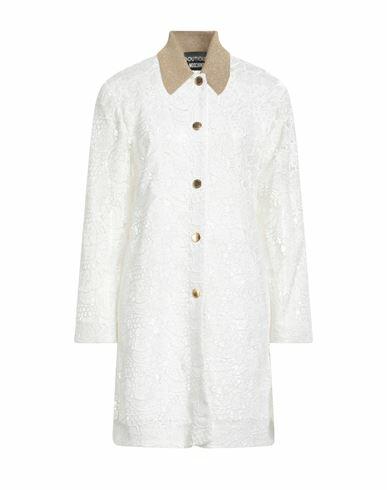 Boutique Moschino Woman Overcoat & Trench Coat White Polyester, Acetate, Polyamide, Elastane Cover