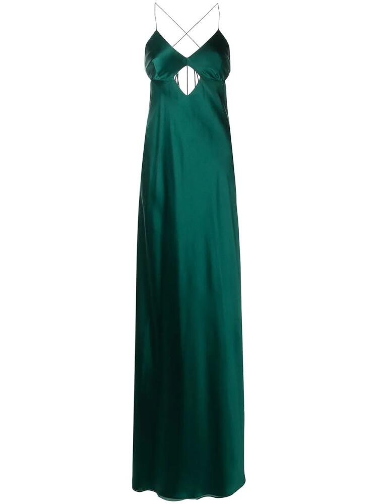 Michelle Mason cut-out detail gown - Green Cover