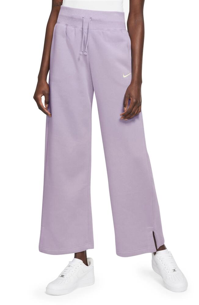 Nike Sportswear Phoenix High Waist Wide Leg Sweatpants in Violet Mist/Sail Cover