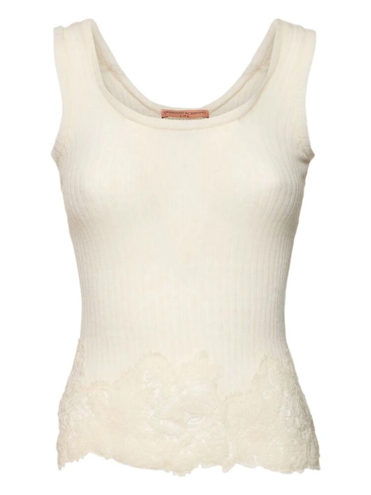 ERMANNO SCERVINO Embroidered Knit Tank Top Cover