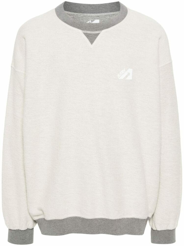 Autry logo-rubberised pile sweatshirt - Neutrals Cover