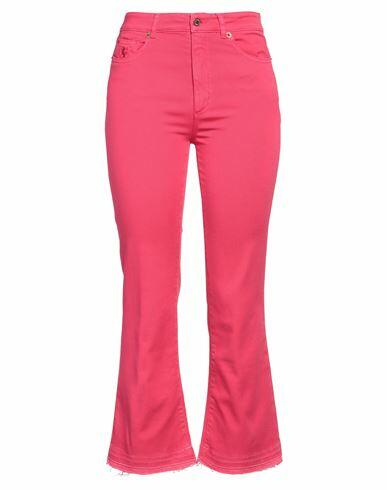 Avantgar Denim By European Culture Woman Pants Fuchsia Cotton, Polyester, Elastane Cover