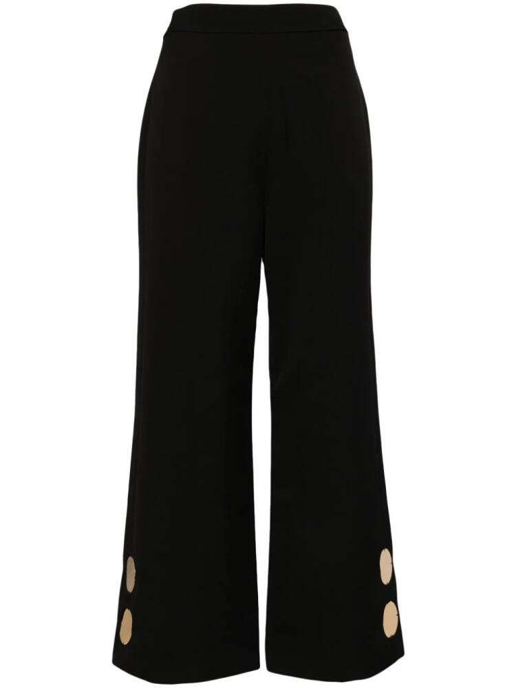 Alexis metallic-appliqué flared trousers - Black Cover