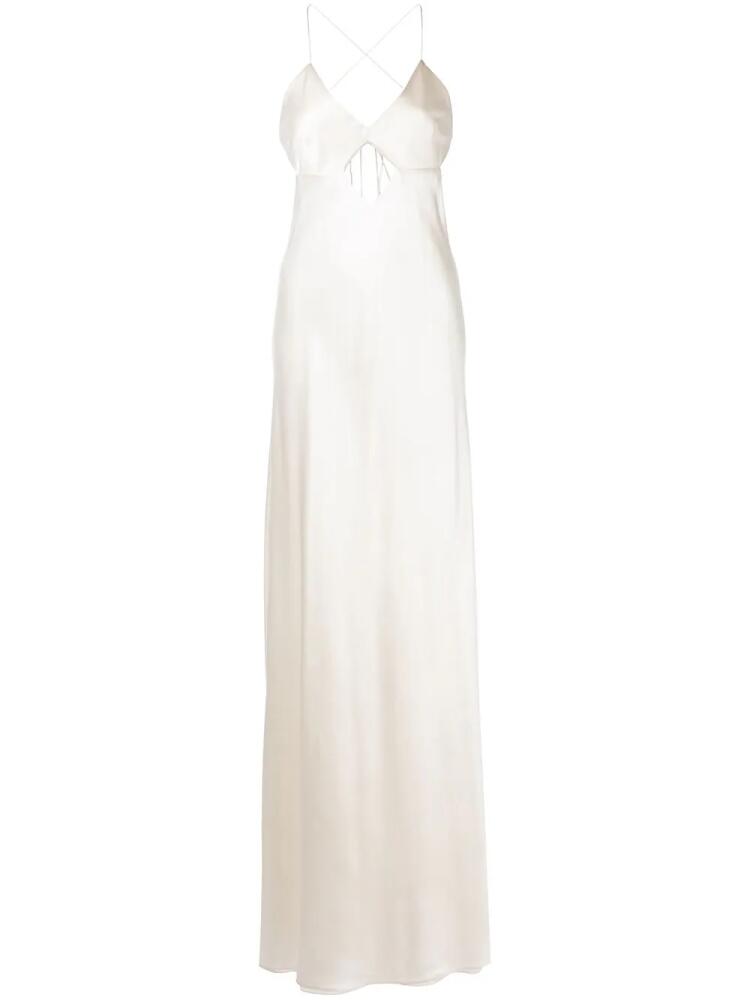 Michelle Mason cut-out detail gown - White Cover