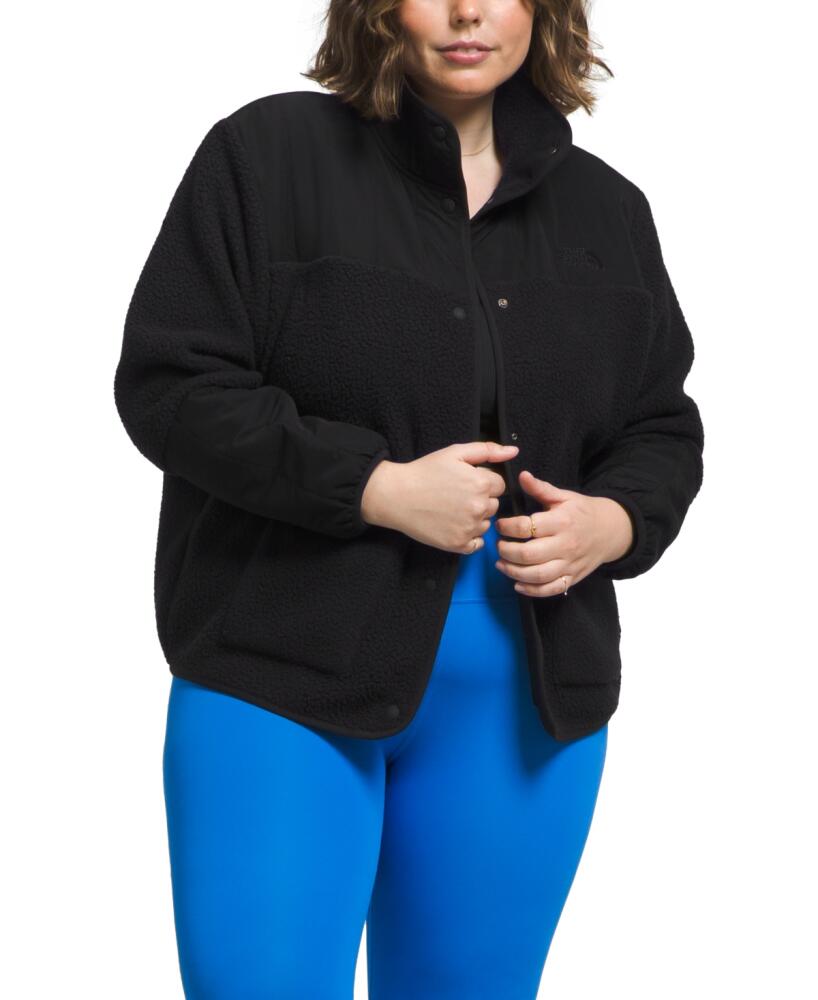 The North Face Plus Size Cragmont Snap-Front Fleece Jacket - Tnf Black Cover