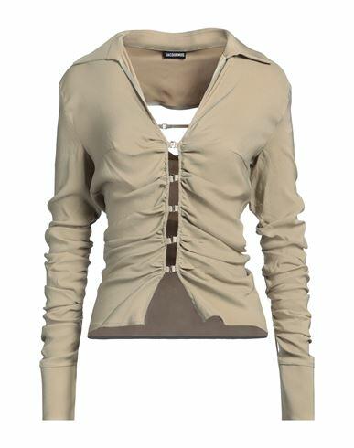 Jacquemus Woman Shirt Beige Viscose, Silk, Elastane Cover