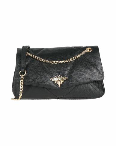 Laura Di Maggio Woman Cross-body bag Black Leather Cover