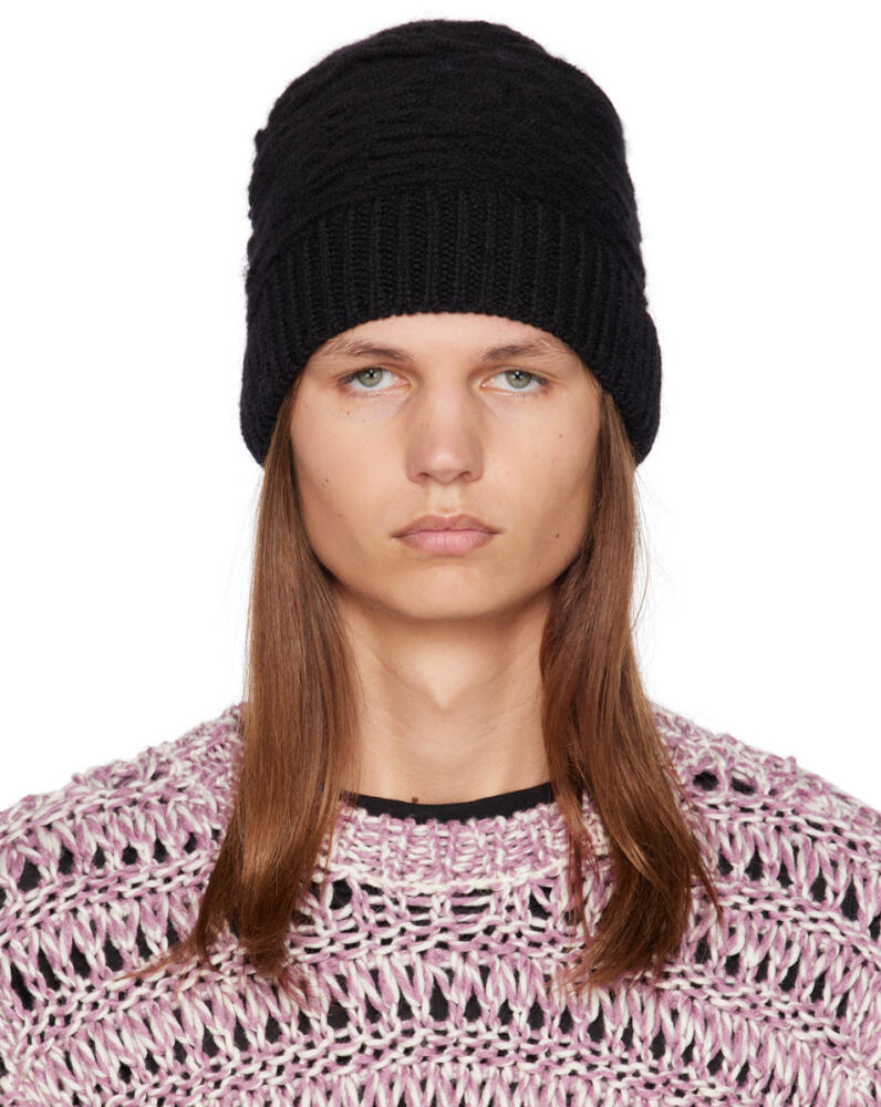 Dries Van Noten Black Loop Beanie Cover