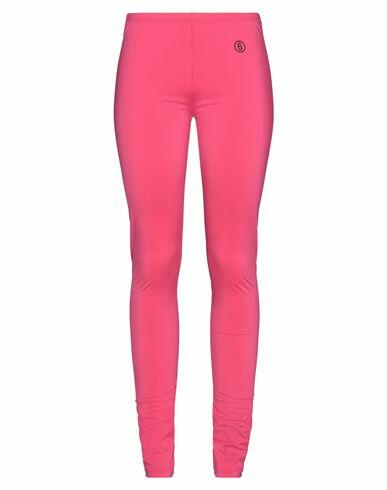 Mm6 Maison Margiela Woman Leggings Fuchsia Polyamide, Elastane Cover