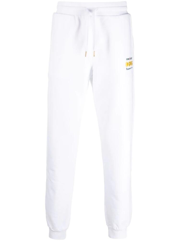 Casablanca organic cotton track pants - White Cover