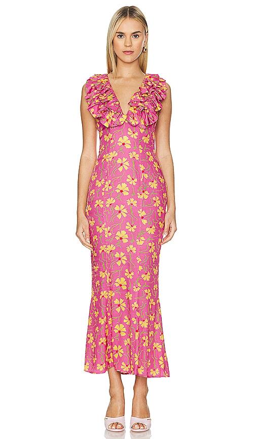 The Wolf Gang Circe Maxi Dress in Pink Cover