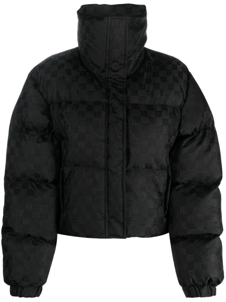 MISBHV monogram-print padded jacket - Black Cover